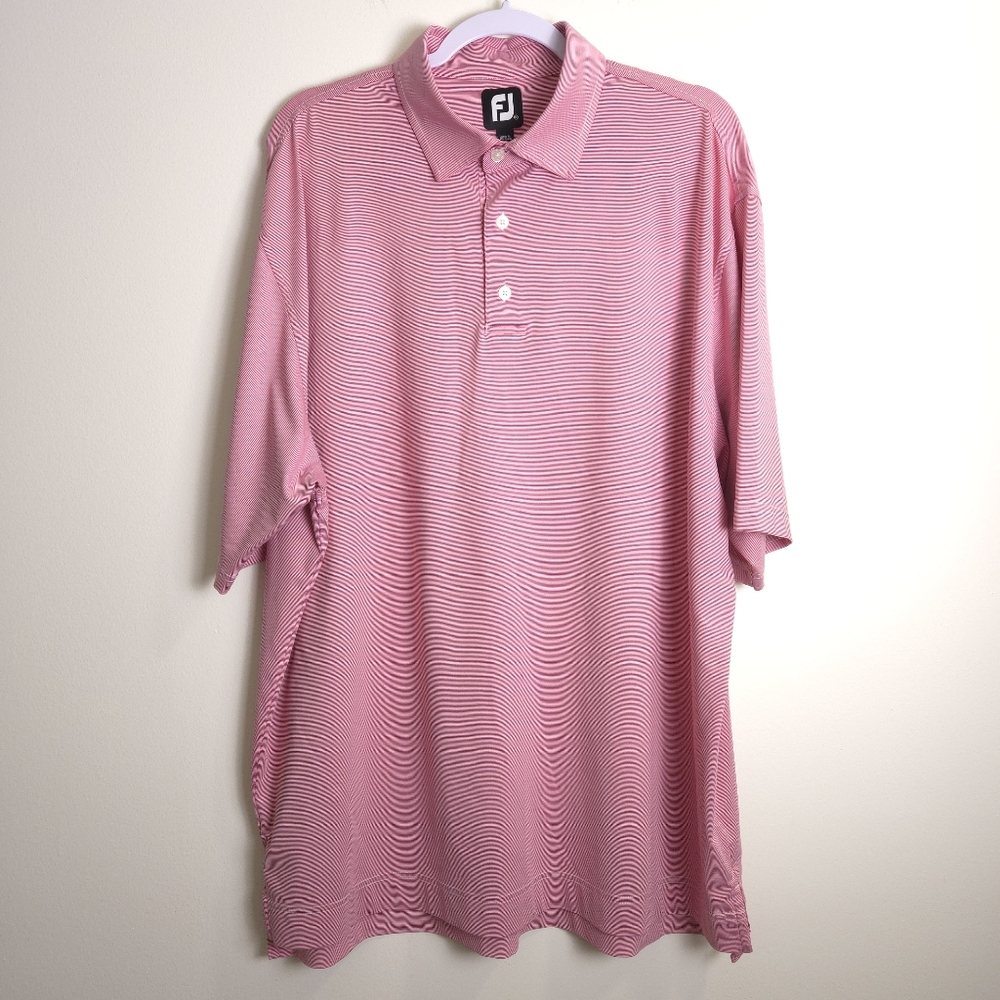 FOOTJOY Micro Stripes Pink Golf Polo XL